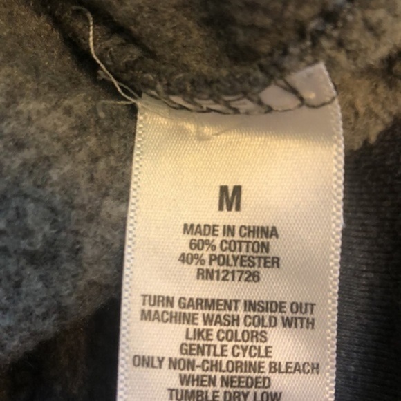 AEROPOSTALE | Crop Logo Drawstring Grey Hoodie - Size M - Picture 7 of 8